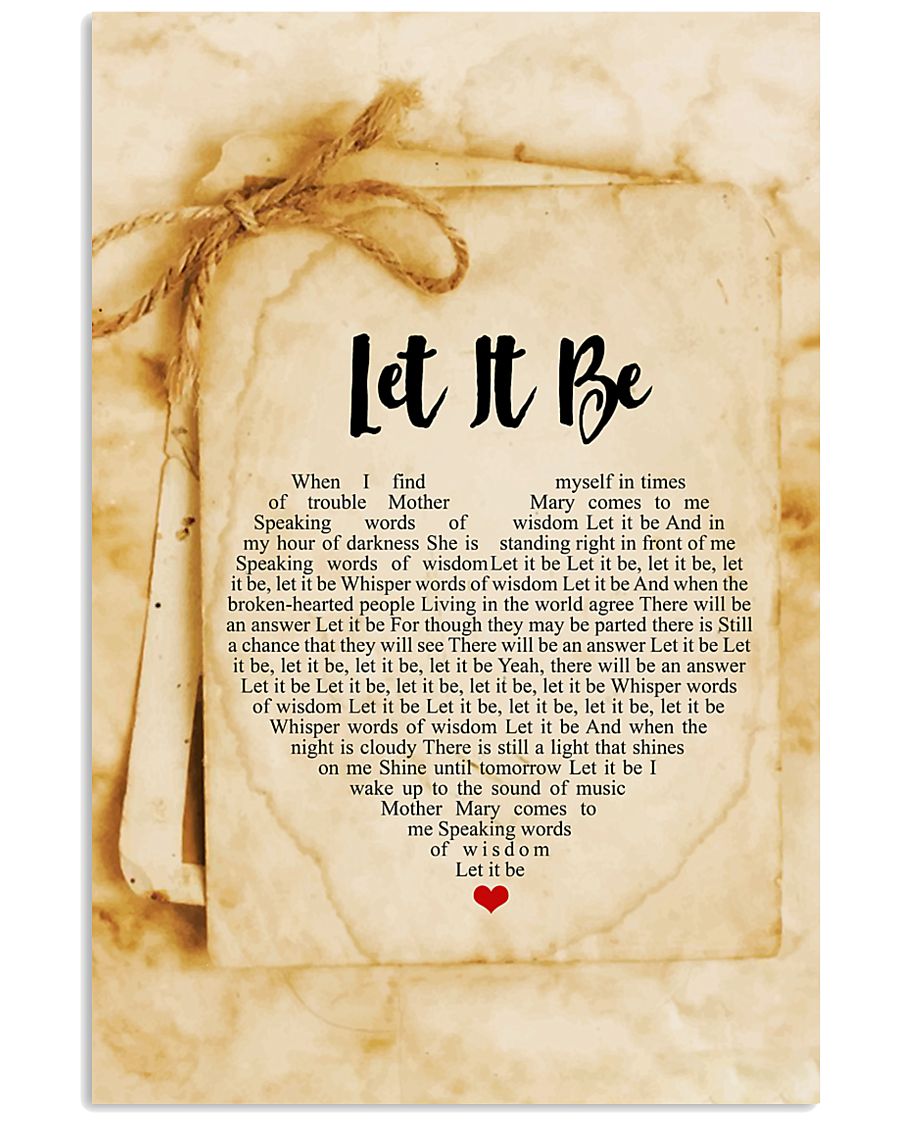Let It Be 24x36 Poster