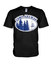 Camp Arawak Retro Summer Camp V-Neck T-Shirt tile