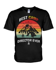 Best Camp Director Ever Funny Camping Party V-Neck T-Shirt tile