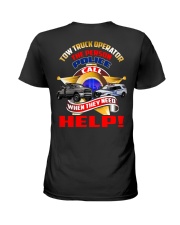 TOW TRUCK OPERATOR SUPPORTING LAW ENFORCEMENT Ladies T-Shirt thumbnail