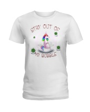 Stay Out Of My Bubble Unicorn T shirt Ladies T-Shirt thumbnail