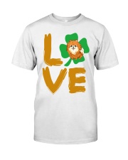 Happy Pomeranian StPatricks day Classic T-Shirt front