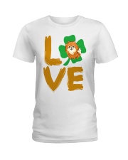 Happy Pomeranian StPatricks day Ladies T-Shirt thumbnail