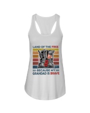 Memorial Day Because My Grandad Is Brave Ladies Flowy Tank thumbnail