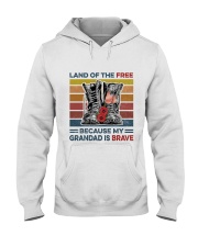 Memorial Day Because My Grandad Is Brave Hooded Sweatshirt thumbnail