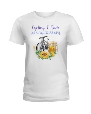Cycle - Cycling And Beer Are My Therapy Ladies T-Shirt thumbnail
