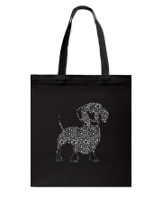 Dachshund snow Tote Bag thumbnail