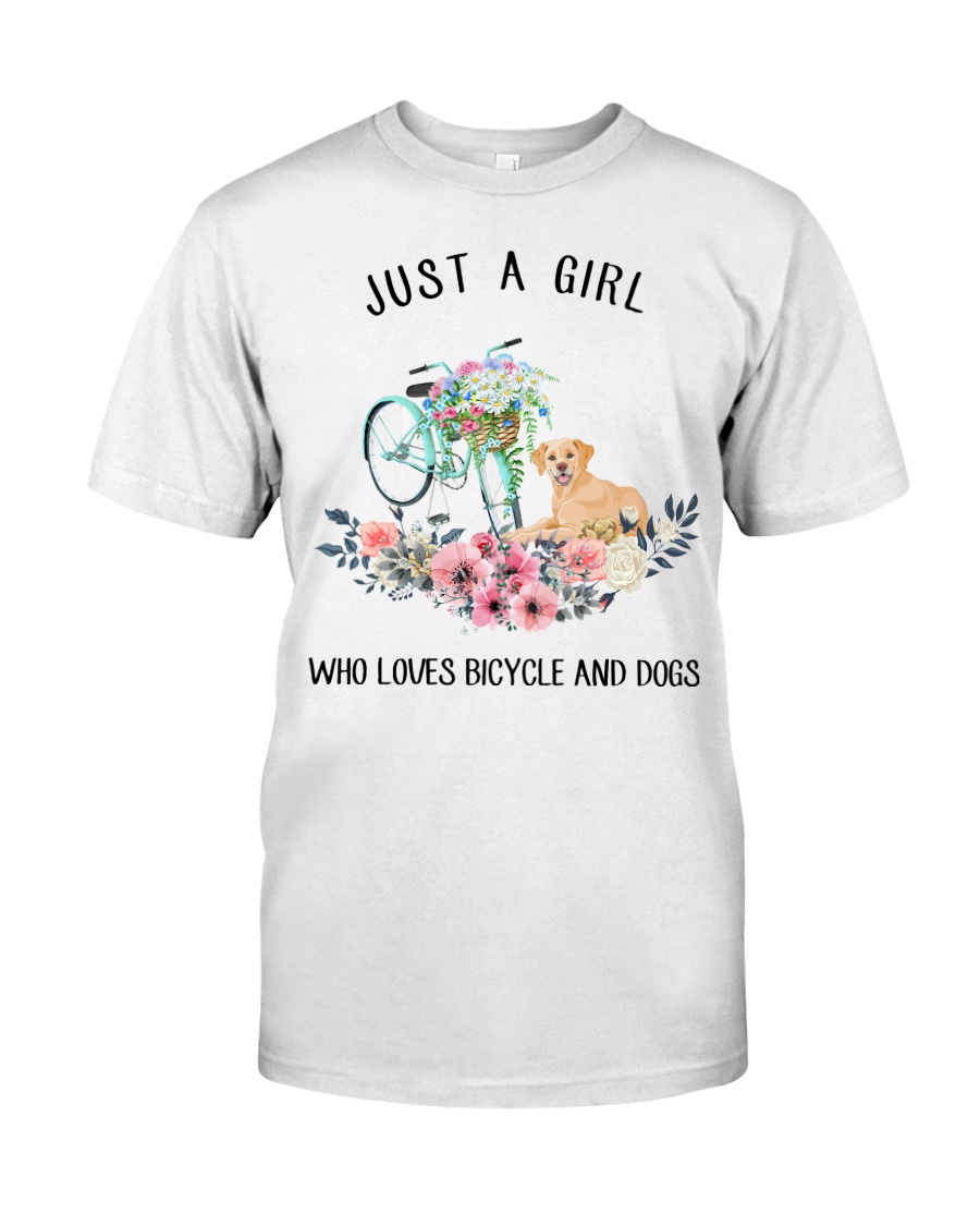 Cycle - Just A Girl Who Loves Bicycle And Dogs Classic T-Shirt
