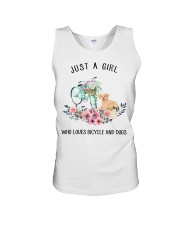 Cycle - Just A Girl Who Loves Bicycle And Dogs Unisex Tank thumbnail
