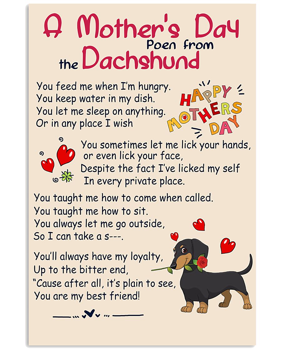 happy mothers day dachshund