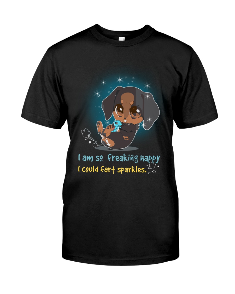 Dachshund - I Am So Freaking Happy Classic T-Shirt