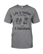 Dachshund - Life Is Better In Flip Flops Classic T-Shirt front