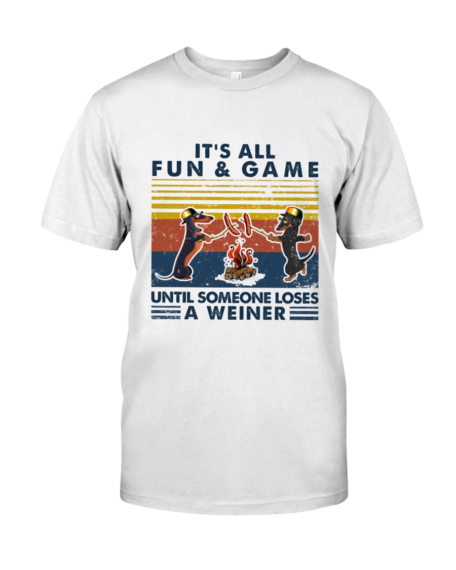 Funny Dachshund Wiener Camping Classic T-Shirt