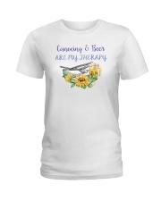 Canoeing - Canoeing And Beer Are My Therapy Ladies T-Shirt thumbnail