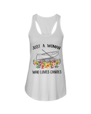 Canoeing - Just A Woman Who Loves Canoes Ladies Flowy Tank thumbnail