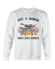 Kayaking - Just A Woman Who Loves Kayaks Crewneck Sweatshirt thumbnail
