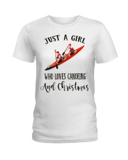 Canoeing - Just A Girl Ladies T-Shirt thumbnail
