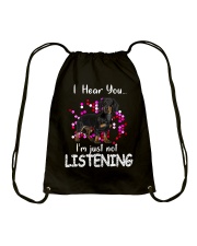 Dachshund - I Hear You Drawstring Bag tile