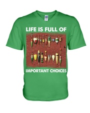 Fishing - Life Is Full Of Important Choices V-Neck T-Shirt tile