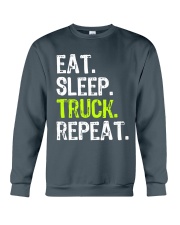 Truckers Eat Sleep Truck Repeat Crewneck Sweatshirt tile