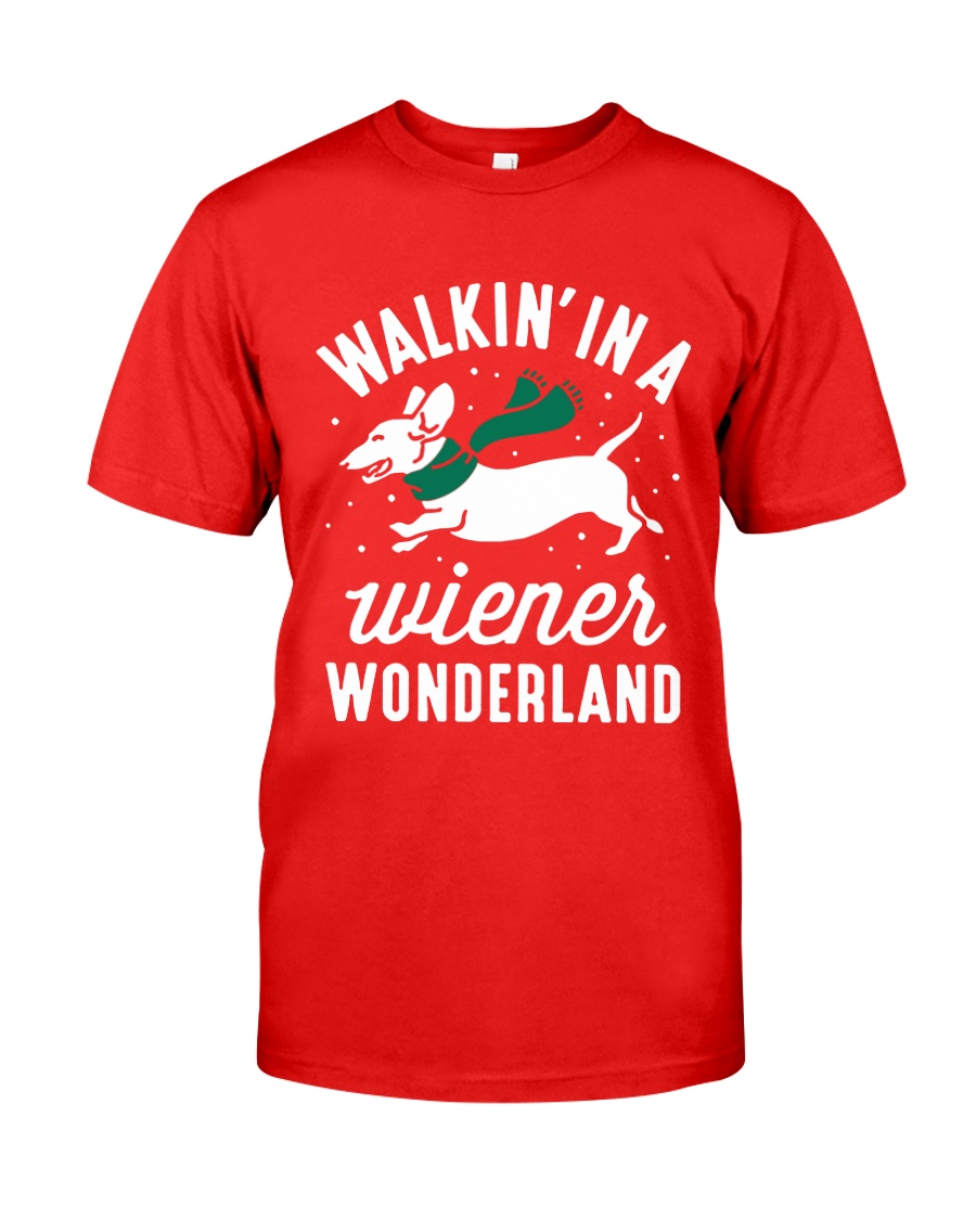 Walking In A Wiener Wonderland HN57 Classic T-Shirt
