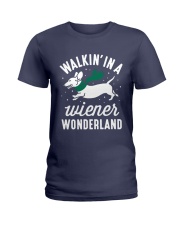 Walking In A Wiener Wonderland HN57 Ladies T-Shirt thumbnail