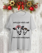 When We Were Working Heifers LU88 Classic T-Shirt lifestyle-holiday-crewneck-front-2