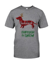 Dachshund Through The Snow HT10 Classic T-Shirt thumbnail