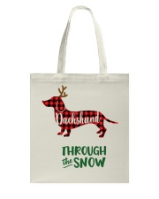 Dachshund Through The Snow HT10 Tote Bag thumbnail