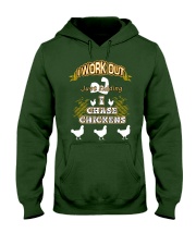 I WORK OUT JUST KIDDING I CHASE CHICKENS VA95 Hooded Sweatshirt thumbnail