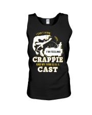 I can't work today my arm is in a cast NO96 Unisex Tank front