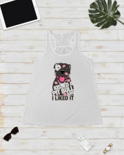 Kiss a pitbull TM99 Ladies Flowy Tank lifestyle-bellaflowy-tank-front-5