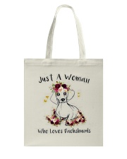 Just a woman who loves dachshunds EL11 Tote Bag thumbnail