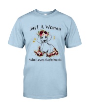 Just a woman who loves dachshunds EL11 Classic T-Shirt thumbnail