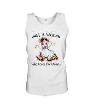 Just a woman who loves dachshunds EL11 Unisex Tank thumbnail