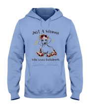 Just a woman who loves dachshunds EL11 Hooded Sweatshirt thumbnail