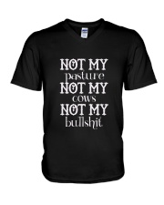 Not my pasture not my cows not my bullshit-QT00 V-Neck T-Shirt thumbnail