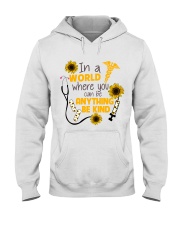 In A World Where You Can Be Anything Be Kind Hooded Sweatshirt thumbnail