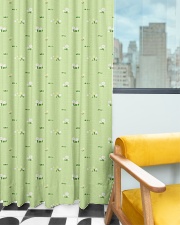 Wild Flower and Green Grass Pattern Window Curtain - Blackout aos-window-curtains-blackout-50x84-lifestyle-front-03
