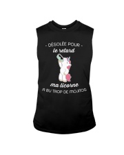 Dsl pour le retard ma licorne a bu trop de mojito Sleeveless Tee thumbnail