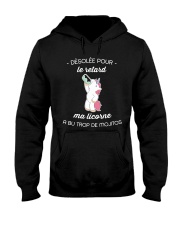 Dsl pour le retard ma licorne a bu trop de mojito Hooded Sweatshirt thumbnail