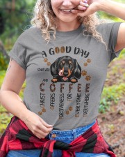 Dachshund Classic T-Shirt custom-t-shirts-classic-lifestyle-front-381