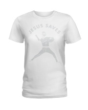 baseball jesus save Ladies T-Shirt tile