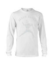 baseball jesus save Long Sleeve Tee tile