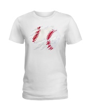 BASEBALL grunge shirt Ladies T-Shirt tile