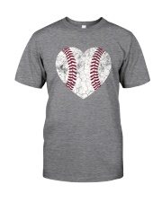 heart love baseball shirt Classic T-Shirt front