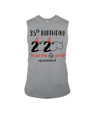 Toilet Paper Quarantined 1985 35th Birthday Sleeveless Tee tile