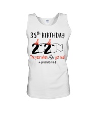 Toilet Paper Quarantined 1985 35th Birthday Unisex Tank tile