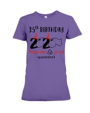 Toilet Paper Quarantined 1985 35th Birthday Premium Fit Ladies Tee tile