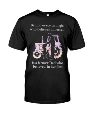 Family Farmer Dad Believes Classic T-Shirt front